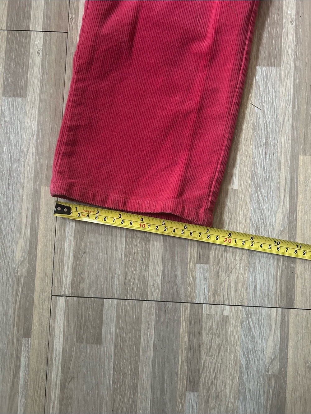 Apiece Apart Marston High-Waist Straight Pink Corduroy Button-Front Pants Size 2 - Picture 3 of 9